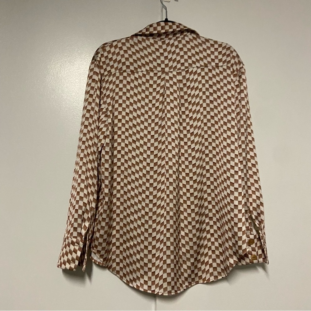 C/Meo Collective Check Oversized Button Up Brown/… - image 7